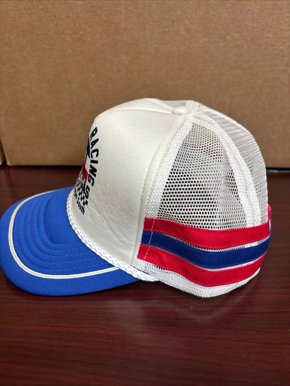 1981 Caesars Racing Team Trucker Hat Cap Snapback F1 Vegas Grand Prix 3 Stripes
